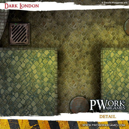 PWork - Dark London - Wargames Terrain Mat - 44X90"