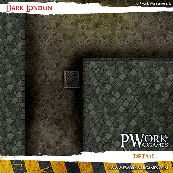 PWork - Dark London - Wargames Terrain Mat - 4X4'