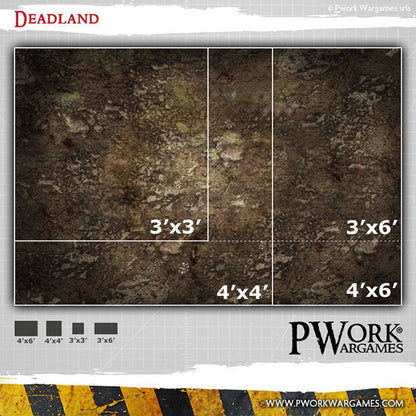 PWork - Deadland - Wargames Terrain Mat - 22X30"