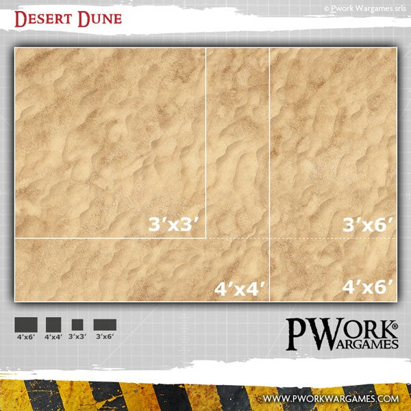 PWork - Desert Dune - Wargames Terrain Mat - 4X6'