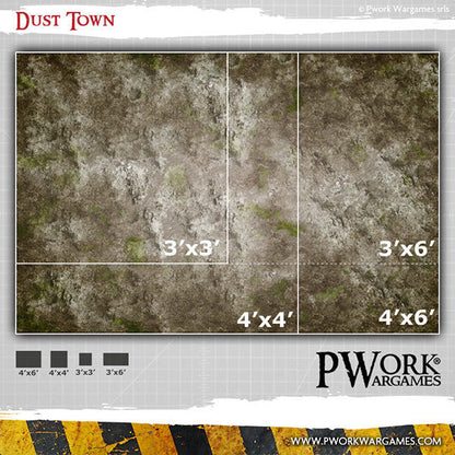 PWork - Dust Town - Wargames Terrain Mat - 44X30"
