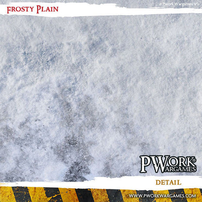 PWork - Frosty Plain - Wargames Terrain Mat - 44X90"