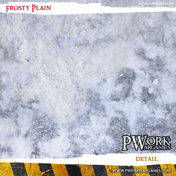 PWork - Frosty Plain - Wargames Terrain Mat - 3X6'