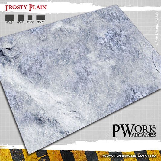 PWork - Frosty Plain - Wargames Terrain Mat - 3X3'