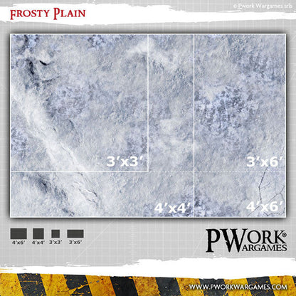 PWork - Frosty Plain - Wargames Terrain Mat - 4X6'