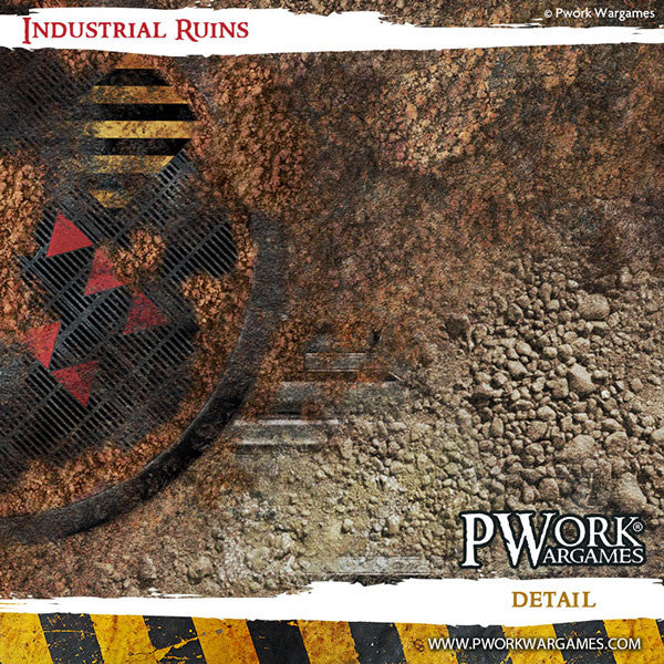 PWork - Industrial Ruins - Wargames Terrain Mat - 44X60"