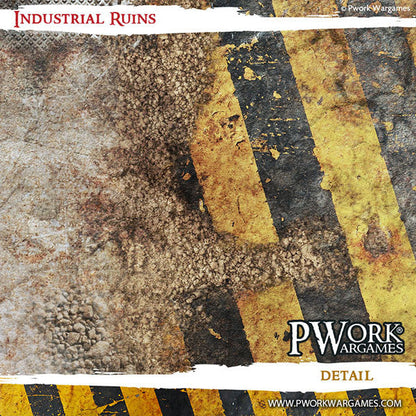 PWork - Industrial Ruins - Wargames Terrain Mat - 44X60"