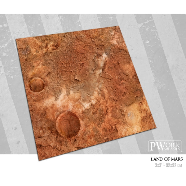 PWork - Lands of Mars - Wargames Terrain Mat - 3X3'
