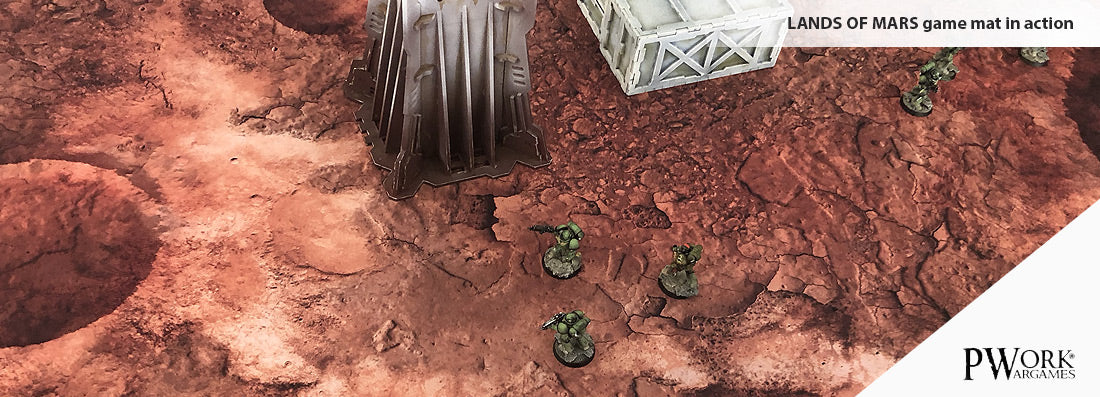 PWork - Lands of Mars - Wargames Terrain Mat - 4X4'