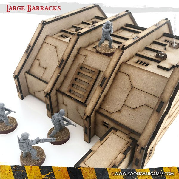 PWork - Large Barracks - MDF Terrain Scenery