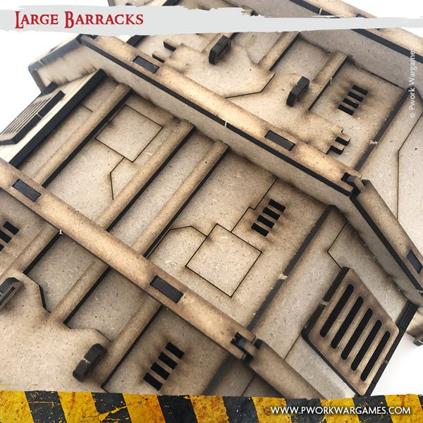 PWork - Large Barracks - MDF Terrain Scenery