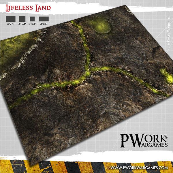 PWork - Lifeless Land - Wargames Terrain Mat - 4X4'