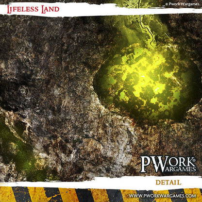 PWork - Lifeless Land - Wargames Terrain Mat - 4X4'