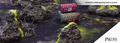 PWork - Lifeless Land - Wargames Terrain Mat - 4X4'