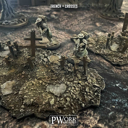 PWork - Trench Crosses - MDF Terrain Scenery