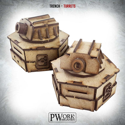 PWork - Trench Turrets - MDF Terrain Scenery
