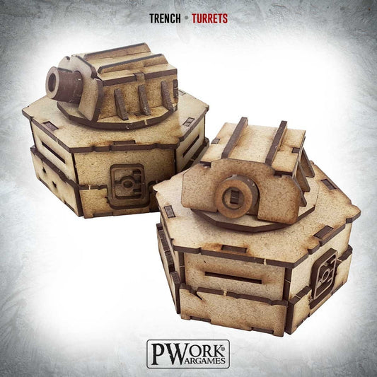 PWork - Trench Turrets - MDF Terrain Scenery