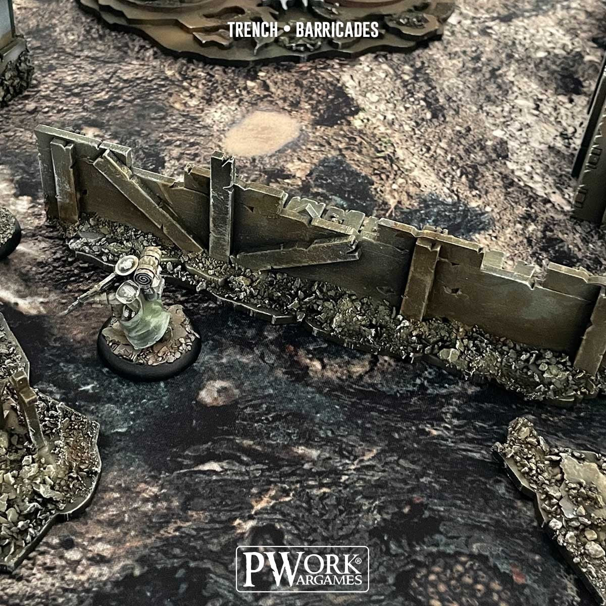 PWork - Trench Barricades - MDF Terrain Scenery