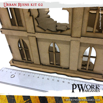 PWork - Urban Ruins 02 - MDF Terrain Scenery