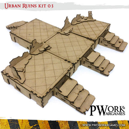 PWork - Urban Ruins 03 - MDF Terrain Scenery