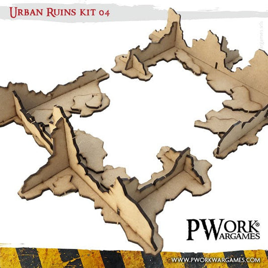 PWork - Urban Ruins 04 - MDF Terrain Scenery