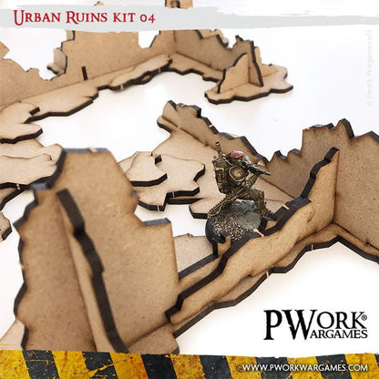 PWork - Urban Ruins 04 - MDF Terrain Scenery