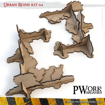 PWork - Urban Ruins 04 - MDF Terrain Scenery
