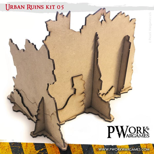 PWork - Urban Ruins 05 - MDF Terrain Scenery