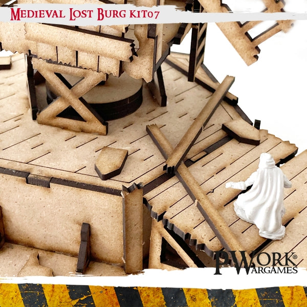 PWork - Medieval Lost Burg 07 - MDF Terrain Scenery