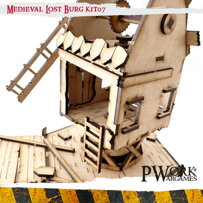 PWork - Medieval Lost Burg 07 - MDF Terrain Scenery