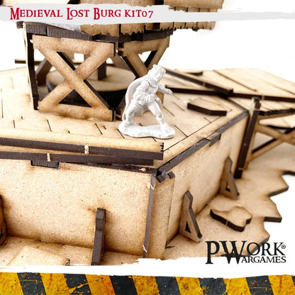 PWork - Medieval Lost Burg 07 - MDF Terrain Scenery
