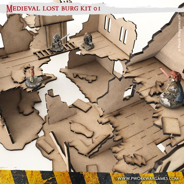 PWork - Medieval Lost Burg 01 - MDF Terrain Scenery