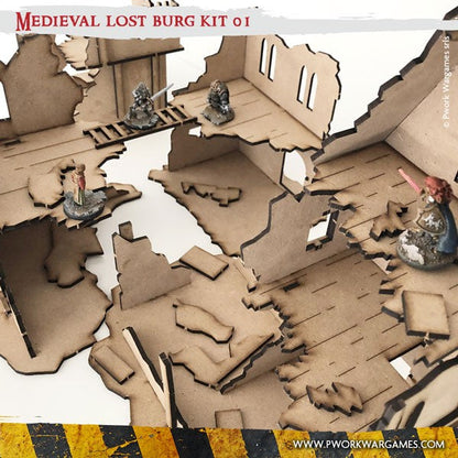 PWork - Medieval Lost Burg 01 - MDF Terrain Scenery