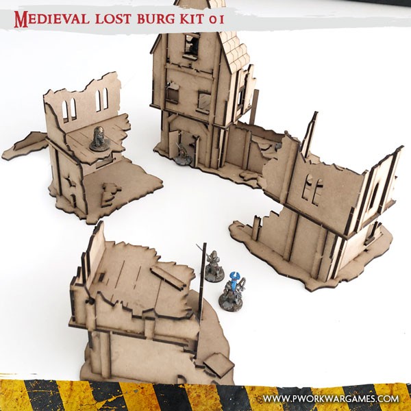 PWork - Medieval Lost Burg 01 - MDF Terrain Scenery