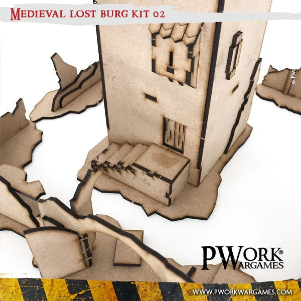 PWork - Medieval Lost Burg 02 - MDF Terrain Scenery
