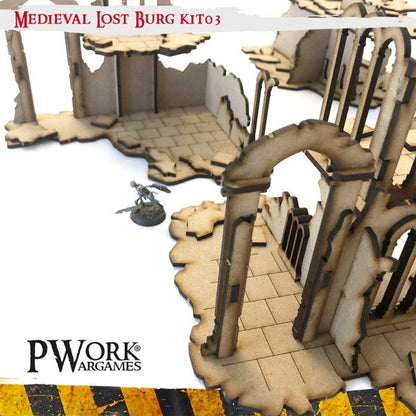 PWork - Medieval Lost Burg 03 - MDF Terrain Scenery