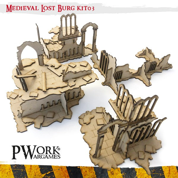 PWork - Medieval Lost Burg 03 - MDF Terrain Scenery