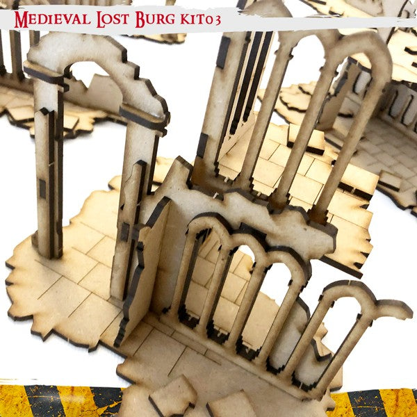 PWork - Medieval Lost Burg 03 - MDF Terrain Scenery