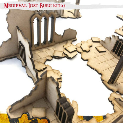 PWork - Medieval Lost Burg 03 - MDF Terrain Scenery