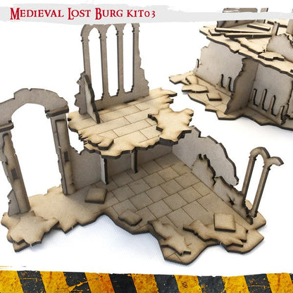 PWork - Medieval Lost Burg 03 - MDF Terrain Scenery