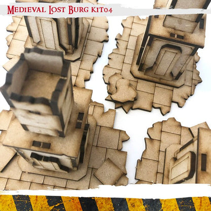PWork - Medieval Lost Burg 04 - MDF Terrain Scenery