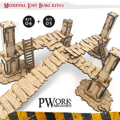 PWork - Medieval Lost Burg 05 - MDF Terrain Scenery