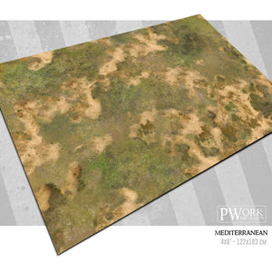 PWork - Mediterranean - Wargames Terrain Mat - 44X90