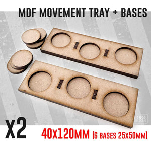 PWork - Movement Tray - 40x120mm x2 Units (model B)