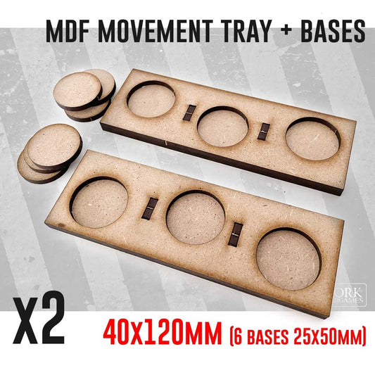 PWork - Movement Tray - 40x120mm x2 Units (model B)
