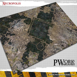 PWork - Necropolis - Wargames Terrain Mat - 44X60