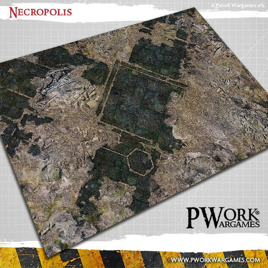 PWork - Necropolis - Wargames Terrain Mat - 3X6'