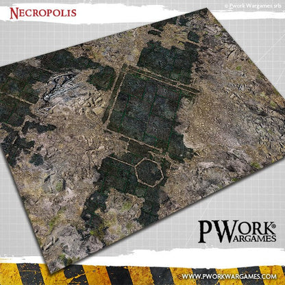 PWork - Necropolis - Wargames Terrain Mat - 44X90"