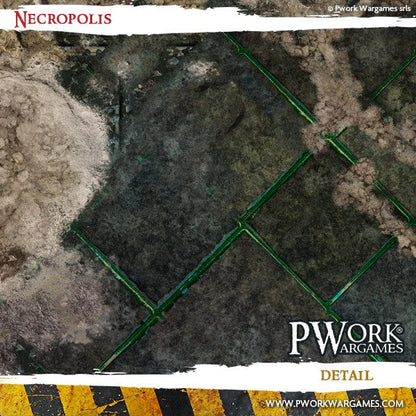 PWork - Necropolis - Wargames Terrain Mat - 44X90"