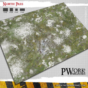 PWork - North Pass - Wargames Terrain Mat - 3X6'